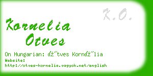 kornelia otves business card